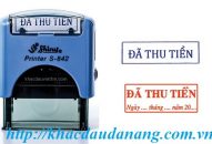 Khắc dấu đã thu tiền lấy nhanh